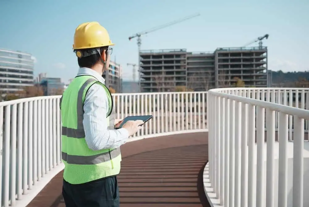 chst certificate for Safety technician inspecting construction site for hazards